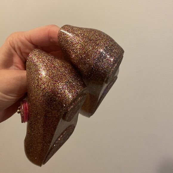 Mini Melissa Multi Colored Glitter Mary Jane Flats size 8 Toddler - Picture 8 of 10